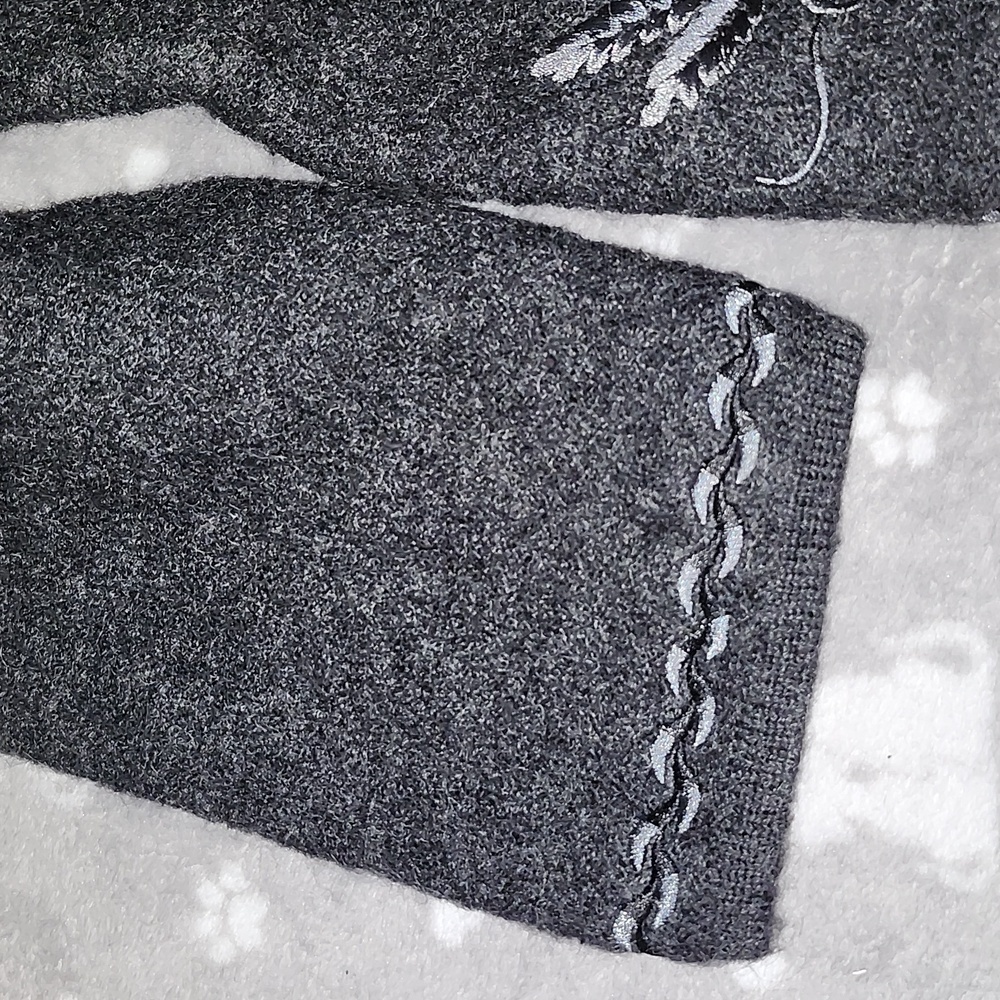 Linea by Louis Dell'Olio black /dark gray wool cardigan size 1X - Picture 4 of 5